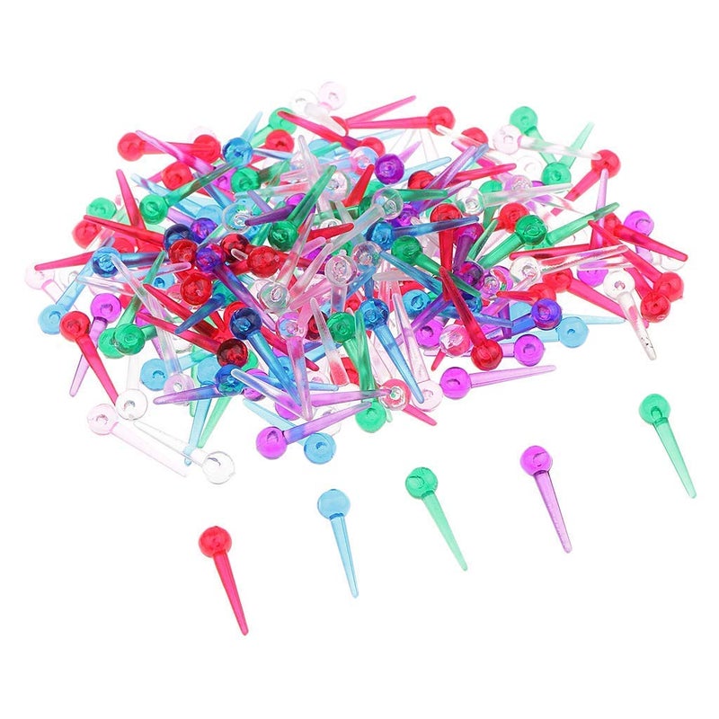 esowemsn 100pcs Assorted Color Plastic Sequin Pins Safety Push Pins Thumbtacks for DIY Christmas Craft Handmade Beaded Foam Balls Ornaments Accessories - Image 1